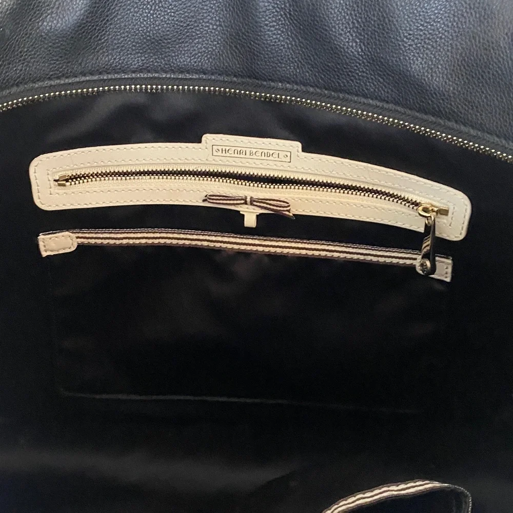 Henri Bendel Black Leather Shoulder Bag